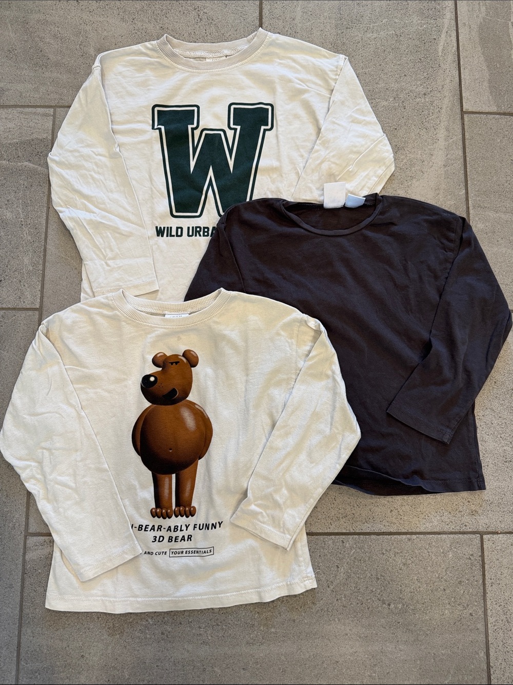 Zara Boys Long-Sleeve Tee Bundle, Sz 4-5 Years